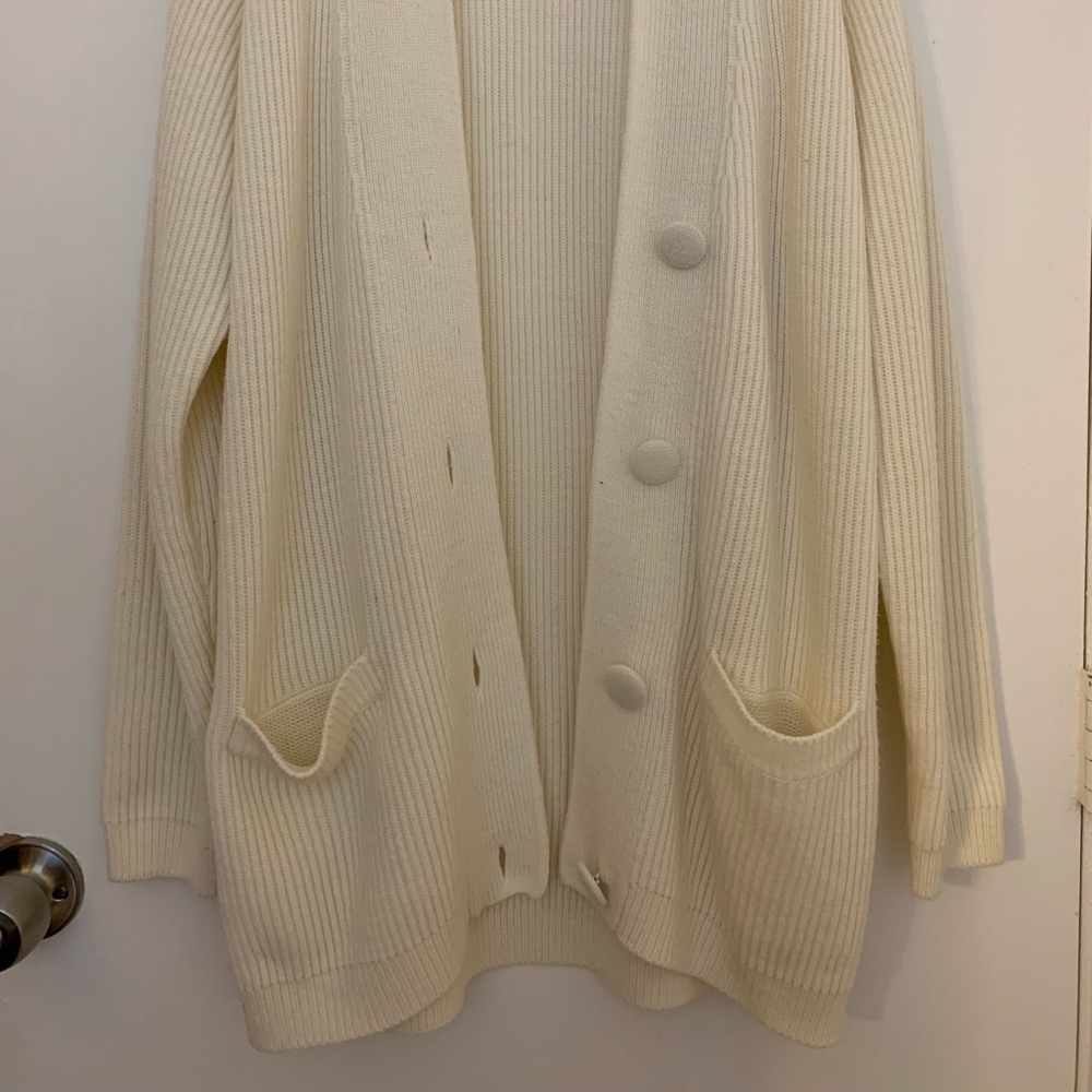 VINTAGE - Cream Cardigan - Size: S